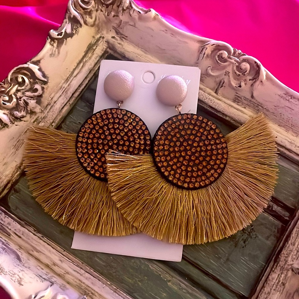 Sparkling fringe earrings